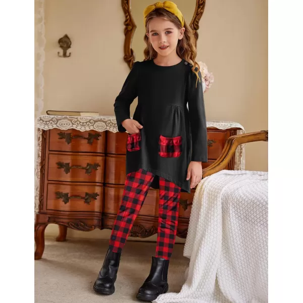 Arshiner Little Girls Outfits Cute Clothing Sets Long Sleeve 2pcs Pants Sets with Pockets