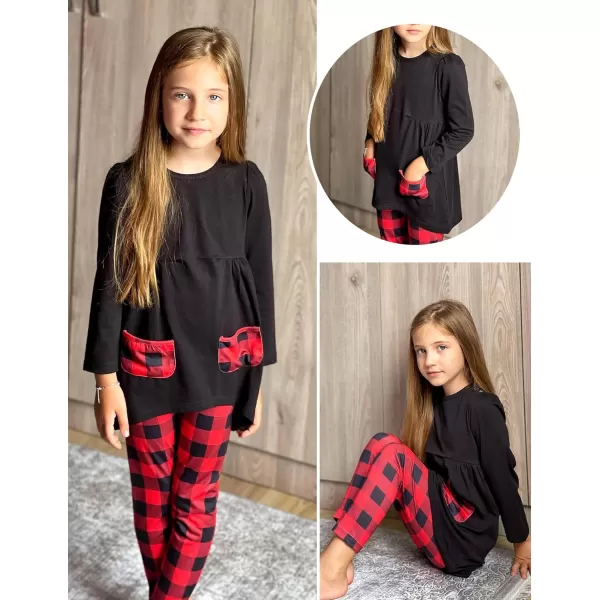Arshiner Little Girls Outfits Cute Clothing Sets Long Sleeve 2pcs Pants Sets with Pockets