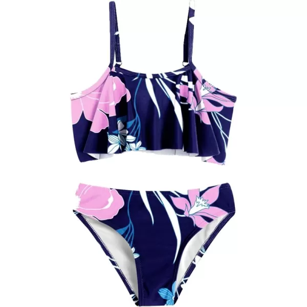 Arshiner Girls Swimsuit Two Pieces Bikini Set Ruffle Bathing Suits Flounced Tankini Swimwear