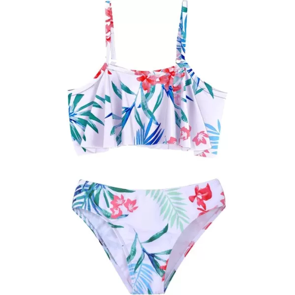 Arshiner Girls Swimsuit Two Pieces Bikini Set Ruffle Bathing Suits Flounced Tankini Swimwear