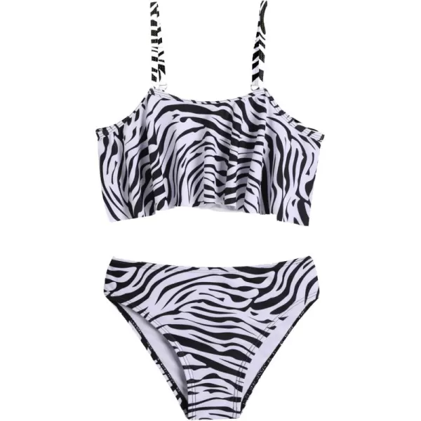 Arshiner Girls Swimsuit Two Pieces Bikini Set Ruffle Bathing Suits Flounced Tankini Swimwear