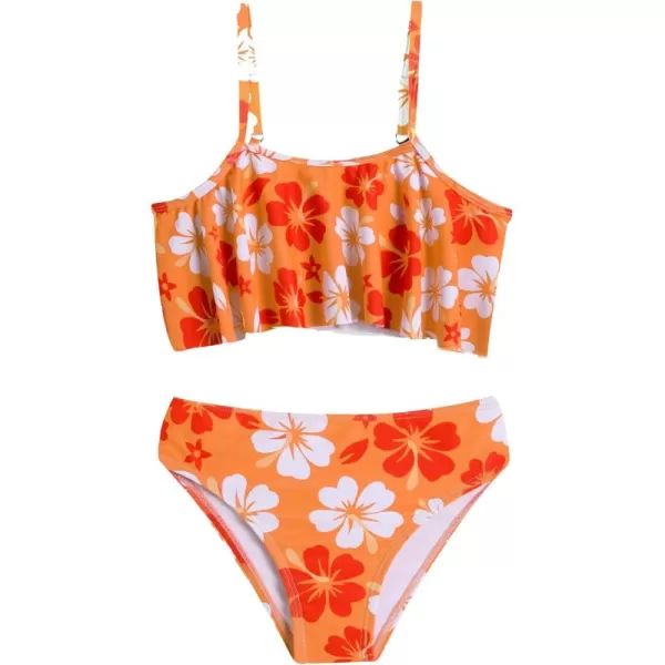 Arshiner Girls Swimsuit Two Pieces Bikini Set Ruffle Bathing Suits Flounced Tankini Swimwear