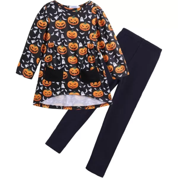 Arshiner Little Girls Outfits Cute Clothing Sets Long Sleeve 2pcs Pants Sets with Pockets