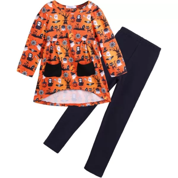 Arshiner Little Girls Outfits Cute Clothing Sets Long Sleeve 2pcs Pants Sets with Pockets