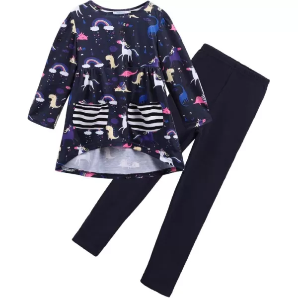 Arshiner Little Girls Outfits Cute Clothing Sets Long Sleeve 2pcs Pants Sets with Pockets