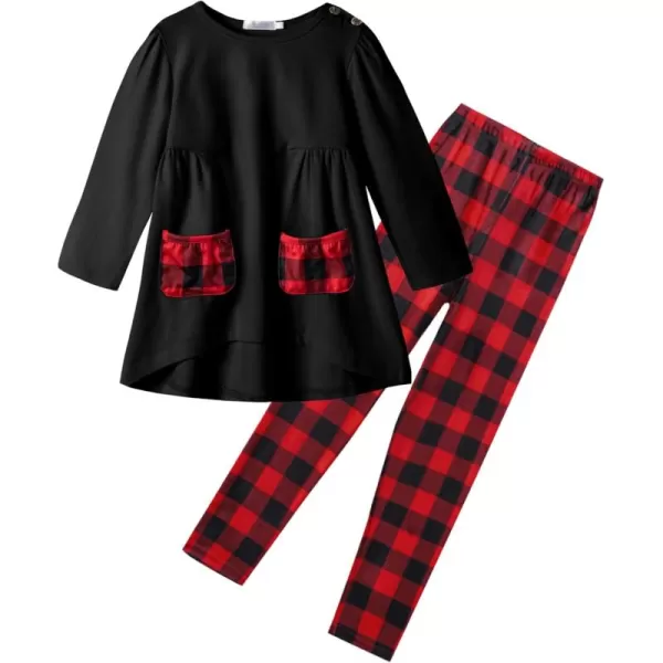 Arshiner Little Girls Outfits Cute Clothing Sets Long Sleeve 2pcs Pants Sets with Pockets