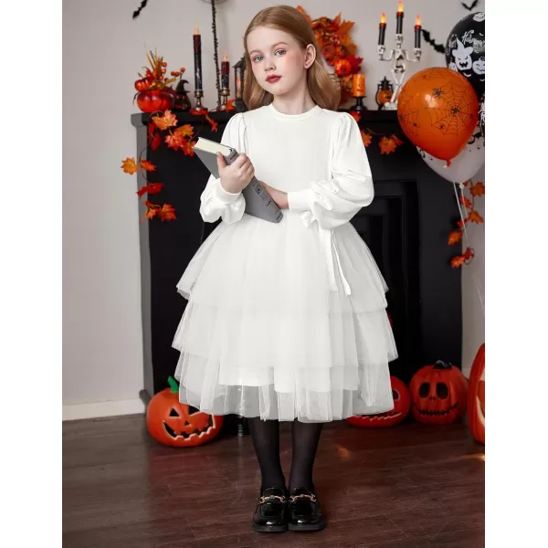 Arshiner Toddler Sweater Dress Little Girls Tutu Fall Winter Puff Long Sleeve Princess Party Birthday Tulle Dresses