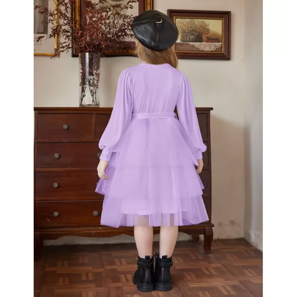 Arshiner Toddler Sweater Dress Little Girls Tutu Fall Winter Puff Long Sleeve Princess Party Birthday Tulle Dresses