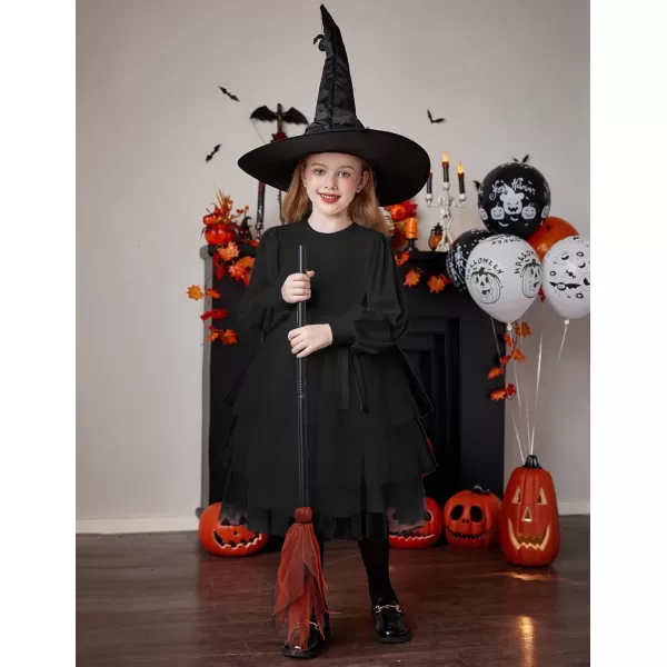 Arshiner Toddler Sweater Dress Little Girls Tutu Fall Winter Puff Long Sleeve Princess Party Birthday Tulle Dresses