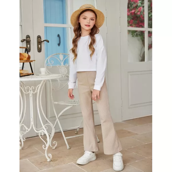 Arshiner Girls Crop Tops Kids Long Sleeve Pullover Sweatshirts Girls Cropped Crewneck Sweatshirt for 5-14 Years Teen Girls
