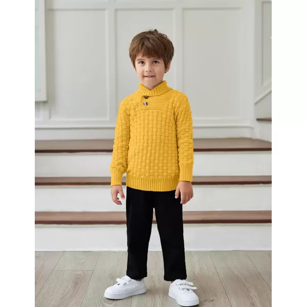 Arshiner Boys Crewneck Long Sleeve Textured Ribbed Edge Pullover Sweaters Button Up Knitted Sweater Tops