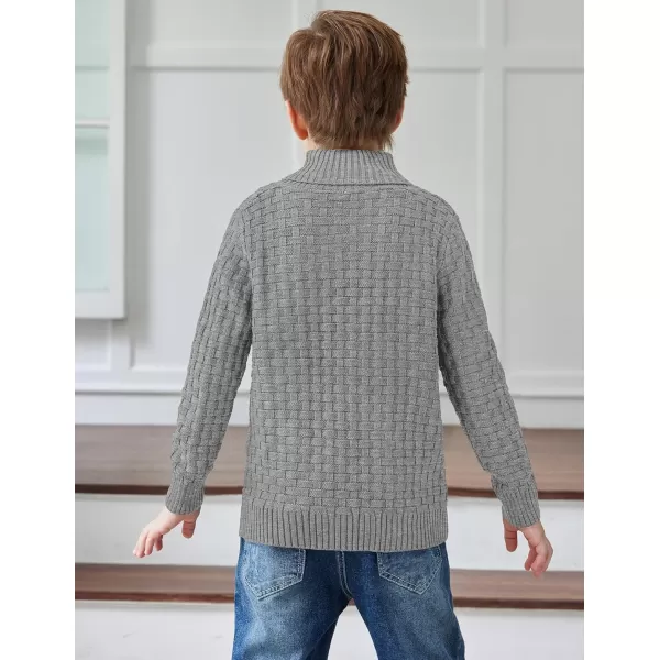 Arshiner Boys Crewneck Long Sleeve Textured Ribbed Edge Pullover Sweaters Button Up Knitted Sweater Tops