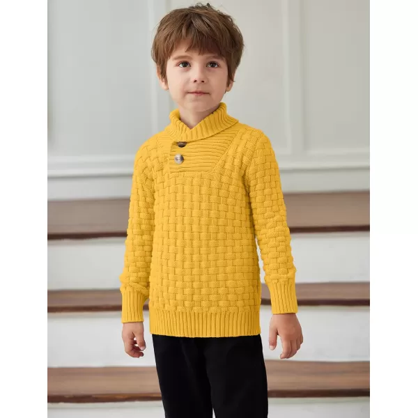 Arshiner Boys Crewneck Long Sleeve Textured Ribbed Edge Pullover Sweaters Button Up Knitted Sweater Tops