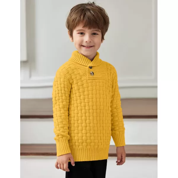 Arshiner Boys Crewneck Long Sleeve Textured Ribbed Edge Pullover Sweaters Button Up Knitted Sweater Tops