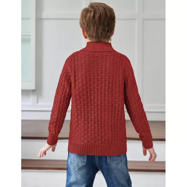 Arshiner Boys Crewneck Long Sleeve Textured Ribbed Edge Pullover Sweaters Button Up Knitted Sweater Tops