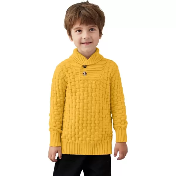 Arshiner Boys Crewneck Long Sleeve Textured Ribbed Edge Pullover Sweaters Button Up Knitted Sweater Tops
