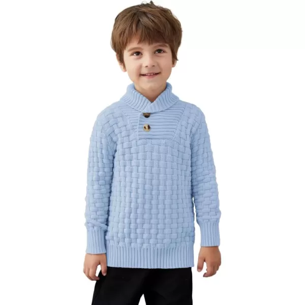 Arshiner Boys Crewneck Long Sleeve Textured Ribbed Edge Pullover Sweaters Button Up Knitted Sweater Tops