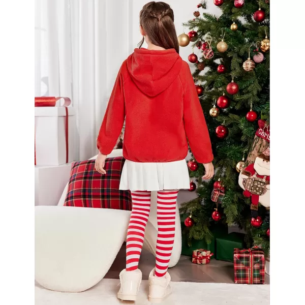 Arshiner Girls Fleece Pullover Hooded Sweatshirt Colorblock Sherpa Hoodie for Teen Girl Winter Button Jacket Coat with Pocket