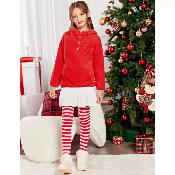 Arshiner Girls Fleece Pullover Hooded Sweatshirt Colorblock Sherpa Hoodie for Teen Girl Winter Button Jacket Coat with Pocket
