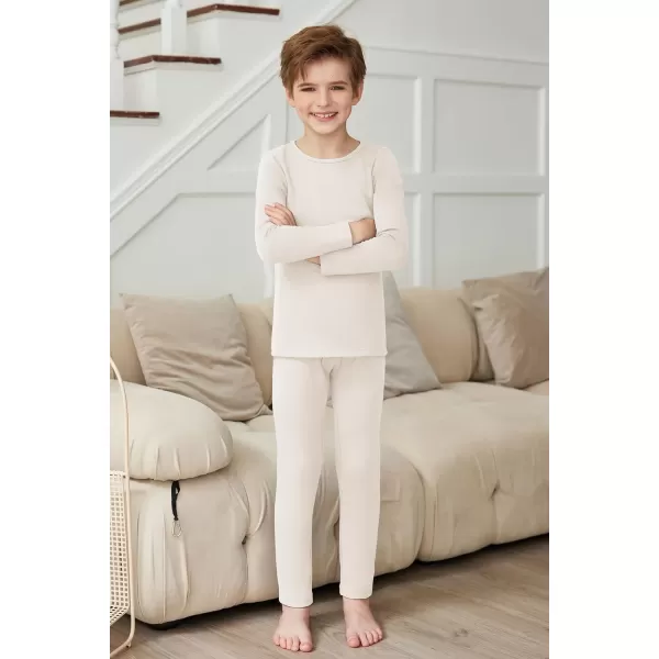 Arshienr Boys Thermal Underwear Set 2-Piece Base Layer Fleece Lined Long Johns Top Bottom Warm Set for Cold Weather