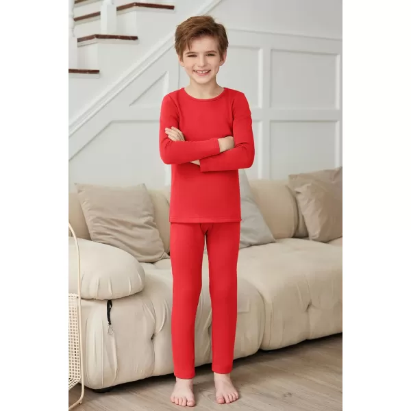 Arshienr Boys Thermal Underwear Set 2-Piece Base Layer Fleece Lined Long Johns Top Bottom Warm Set for Cold Weather