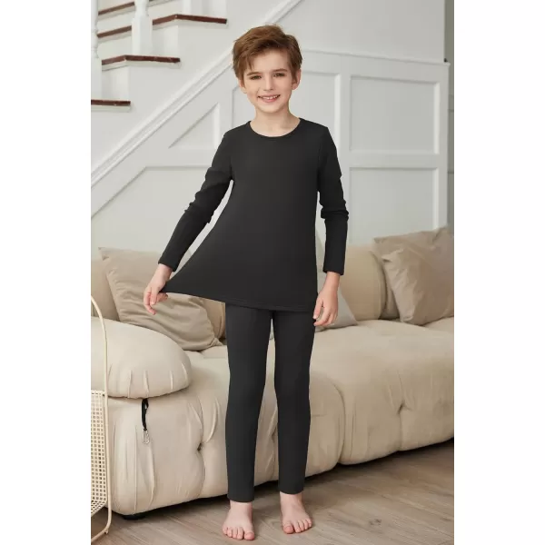 Arshienr Boys Thermal Underwear Set 2-Piece Base Layer Fleece Lined Long Johns Top Bottom Warm Set for Cold Weather