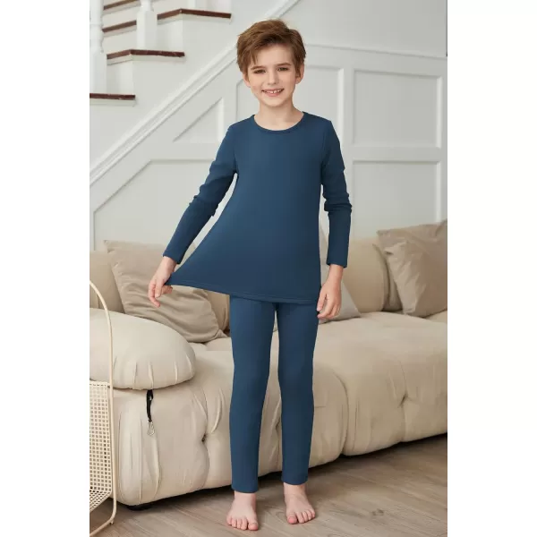 Arshienr Boys Thermal Underwear Set 2-Piece Base Layer Fleece Lined Long Johns Top Bottom Warm Set for Cold Weather