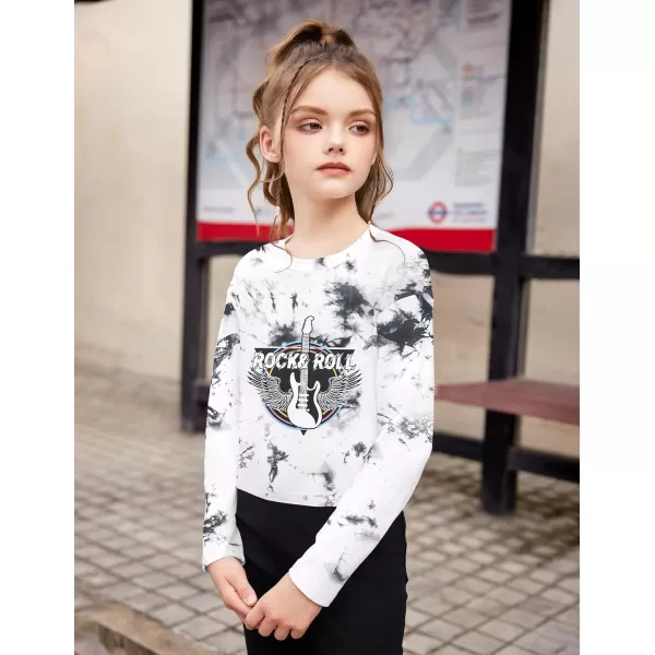 Arshiner Girls Crop Tops Long Sleeve Shirts Drop Shoulder Crewneck Casual Fashion T Shirts Tee