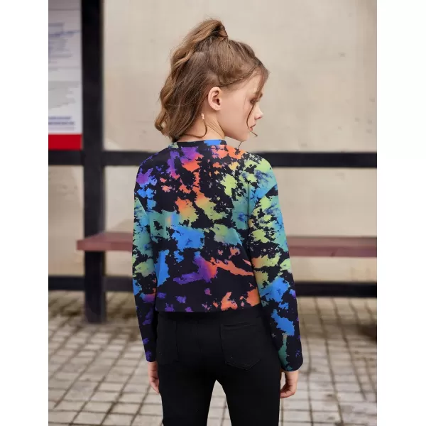 Arshiner Girls Crop Tops Long Sleeve Shirts Drop Shoulder Crewneck Casual Fashion T Shirts Tee