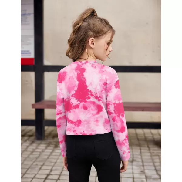 Arshiner Girls Crop Tops Long Sleeve Shirts Drop Shoulder Crewneck Casual Fashion T Shirts Tee