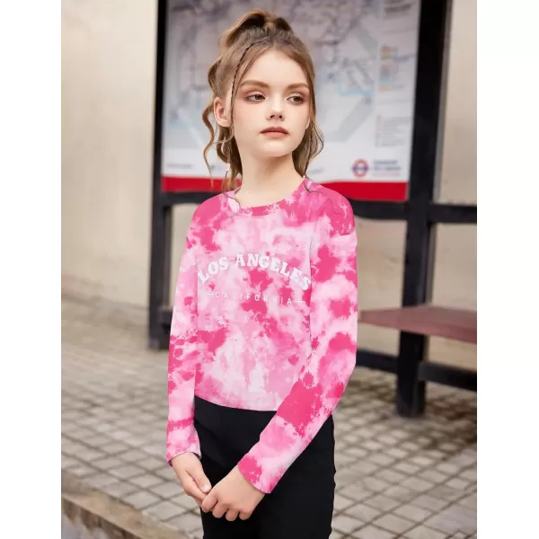 Arshiner Girls Crop Tops Long Sleeve Shirts Drop Shoulder Crewneck Casual Fashion T Shirts Tee