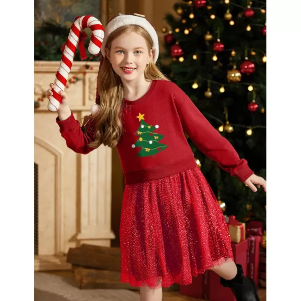 Arshiner Toddler Long Sleeve Dress Patchwork Tulle Tutu Girls Birthday Party Dresses Fall Clothes Size 2-6