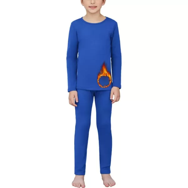 Arshienr Boys Thermal Underwear Set 2-Piece Base Layer Fleece Lined Long Johns Top Bottom Warm Set for Cold Weather