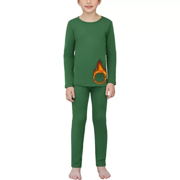 Arshienr Boys Thermal Underwear Set 2-Piece Base Layer Fleece Lined Long Johns Top Bottom Warm Set for Cold Weather