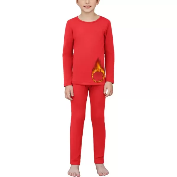Arshienr Boys Thermal Underwear Set 2-Piece Base Layer Fleece Lined Long Johns Top Bottom Warm Set for Cold Weather