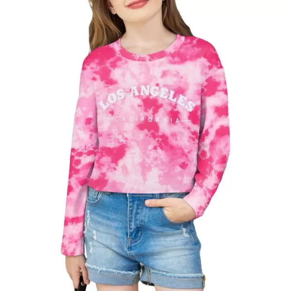 Arshiner Girls Crop Tops Long Sleeve Shirts Drop Shoulder Crewneck Casual Fashion T Shirts Tee