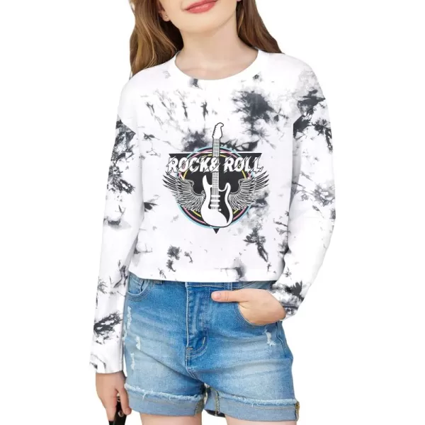Arshiner Girls Crop Tops Long Sleeve Shirts Drop Shoulder Crewneck Casual Fashion T Shirts Tee