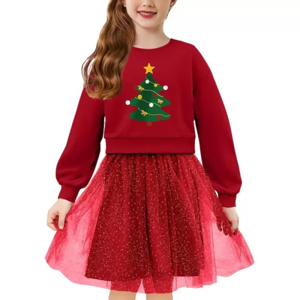 Arshiner Toddler Long Sleeve Dress Patchwork Tulle Tutu Girls Birthday Party Dresses Fall Clothes Size 2-6