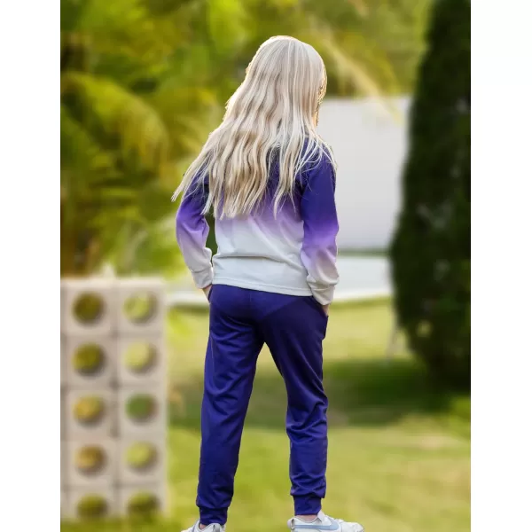 Arshiner Girl's 2 Piece Tie-dye Pullover Hooded Sweatshirt Set Sweatsuits and Sweatpants