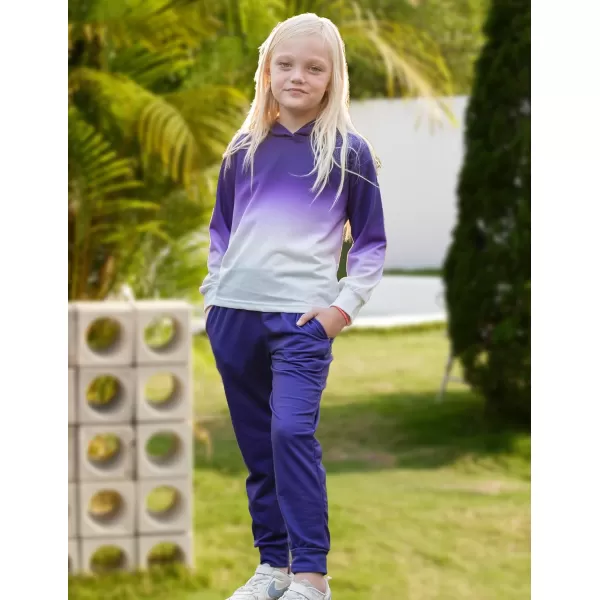 Arshiner Girl's 2 Piece Tie-dye Pullover Hooded Sweatshirt Set Sweatsuits and Sweatpants