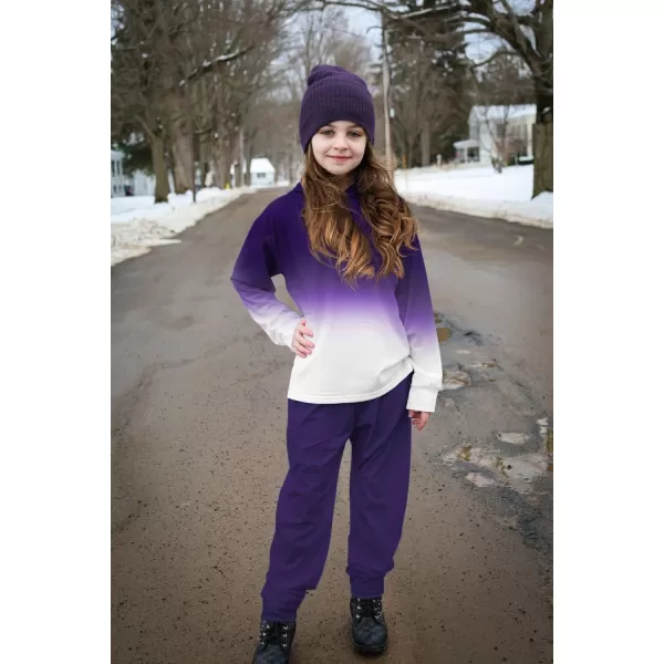 Arshiner Girl's 2 Piece Tie-dye Pullover Hooded Sweatshirt Set Sweatsuits and Sweatpants
