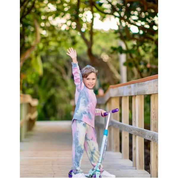 Arshiner Girl's 2 Piece Tie-dye Pullover Hooded Sweatshirt Set Sweatsuits and Sweatpants