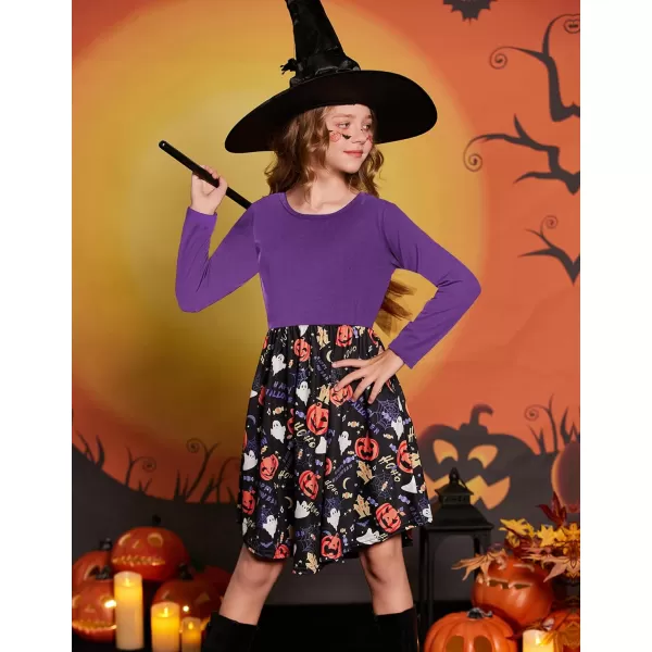 Arshiner Girls Dress Kids Holiday Casual Long Sleeve High Low Swing Midi Dresses