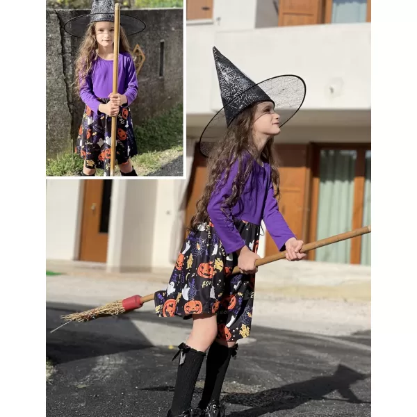 Arshiner Girls Dress Kids Holiday Casual Long Sleeve High Low Swing Midi Dresses