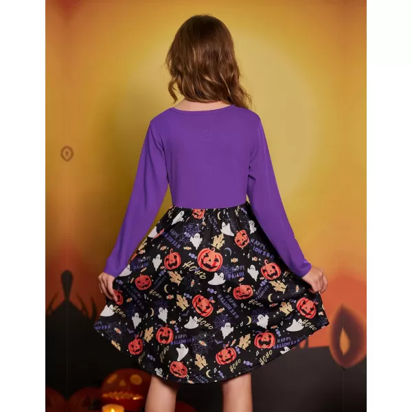 Arshiner Girls Dress Kids Holiday Casual Long Sleeve High Low Swing Midi Dresses