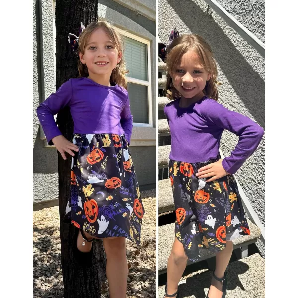 Arshiner Girls Dress Kids Holiday Casual Long Sleeve High Low Swing Midi Dresses