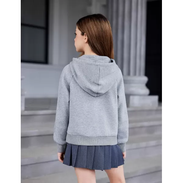Arshiner Girls Half Zip Sweatshirt Fleece Pullover Hoodie Long Sleeve Fall Winter Tops Clothes Thumb Hole
