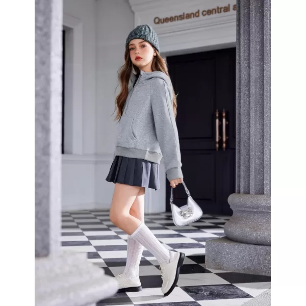 Arshiner Girls Half Zip Sweatshirt Fleece Pullover Hoodie Long Sleeve Fall Winter Tops Clothes Thumb Hole