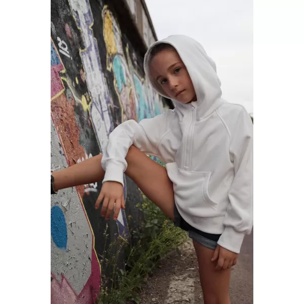 Arshiner Girls Half Zip Sweatshirt Fleece Pullover Hoodie Long Sleeve Fall Winter Tops Clothes Thumb Hole