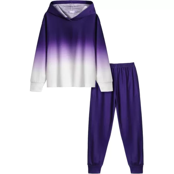 Arshiner Girl's 2 Piece Tie-dye Pullover Hooded Sweatshirt Set Sweatsuits and Sweatpants
